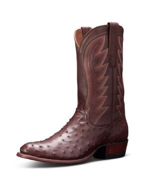 Tecovas The Wyatt II Russet Ostrich Western Boots Men's Size 13 EE MSRP $675 NEW